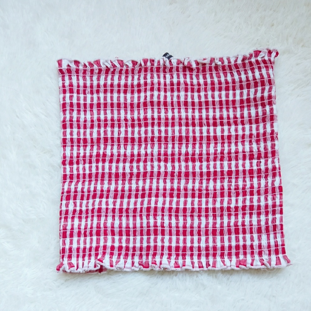 Brandy melville cle red check tube top